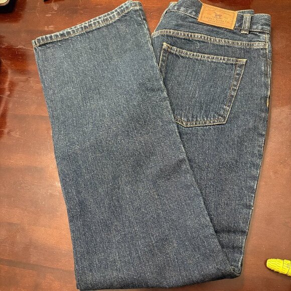 Lauren Ralph Lauren Jeans Y2K Dark Wash Denim Embroidered Design Size 8 Vintage - Picture 1 of 7